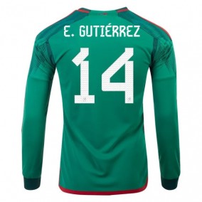 Mexico Erick Gutiérrez 14 2023/2024 Hemma Fotbollströjor Långärmad